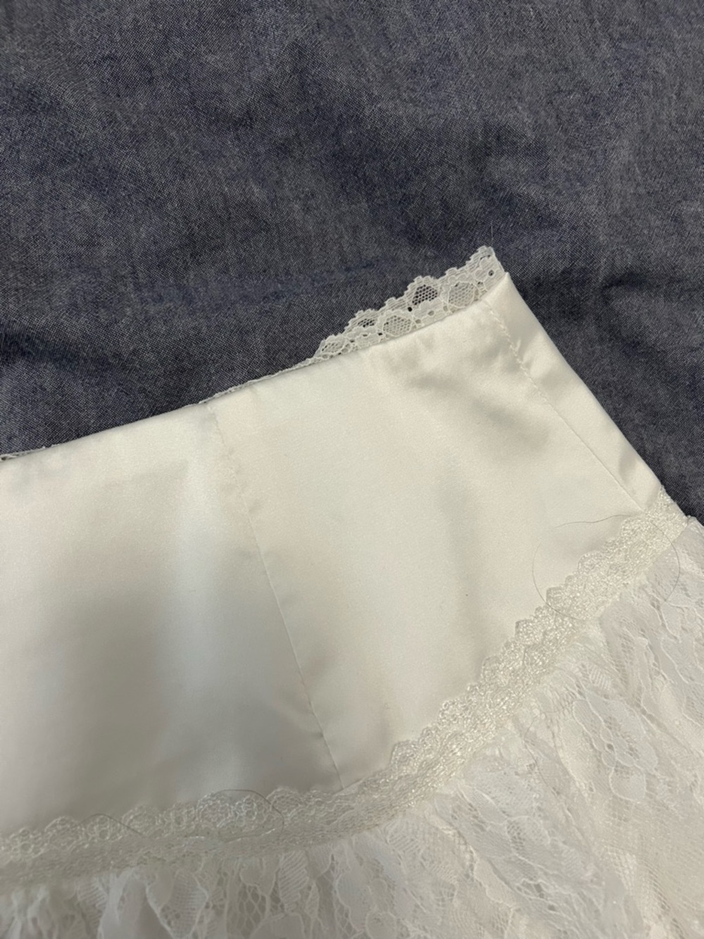 Edikted White Lex Lace Mini Skirt with Ruffle Hem - Picture 7 of 7